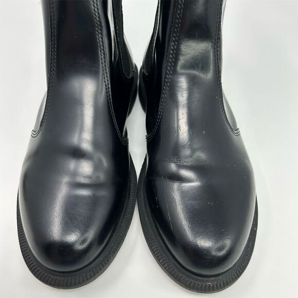 Dr. Martens Flora Smooth Black Leather Chelsea Boots Size 7 Slip-On Design - Picture 7 of 15